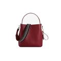 CCAFRET Ladies Handbags BAG FOR WOMENS HANDBAG LEATHER CROSSBODY SHOULDER CASUAL BUCKET LUXURY DESIGNER TOP HANDLE SHOPPING TREND (Color : WINE RED)