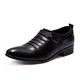 CCAFRET Men Shoes Men Business Shoes Leather Dress Shoes Men's White Oxofrds Pointed Toe Office Italian Shoes for Men (Color : Schwarz, Size : 6.5)