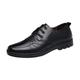 CCAFRET Men Shoes Leather Men's Shoes Men's Casual Leather Shoes Men's Shoes Men's Casual Shoes Flat Shoes Breathable Shoes (Color : Schwarz, Size : 6.5 UK)