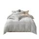Double Bed Sheets And Duvet Cover Milk Velvet Embroidered Solid Color Four-piece Set Milk Velvet Duvet Cover Sheet Bed Set Falai Velvet Single Set Bed Sheet Set (Color : Grey, Size : 150/200cma)