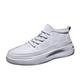 CCAFRET Men Shoes Men Leather Shoes Genuine Leather Spring Autumn Casual Shoe Male Sneakers White Walking Footwear (Color : White, Size : 6.5 UK)