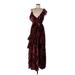 Hutch Cocktail Dress: Burgundy Dresses - Women's Size Medium