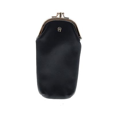Etienne Aigner Leather Coin Purse: Black Clothing