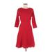 NANETTE Nanette Lepore Casual Dress - Sweater Dress: Red Dresses - Women's Size Medium