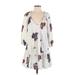 Tory Burch Casual Dress - Popover: White Floral Motif Dresses - Women's Size Small