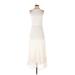 Stevie May Casual Dress - A-Line High Neck Sleeveless: Ivory Dresses - Women's Size Small