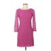 Diane von Furstenberg Cocktail Dress: Pink Damask Dresses - Women's Size 6