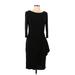 Alex Evenings Casual Dress - Midi: Black Dresses - Women's Size 12