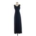Banana Republic Casual Dress - Maxi: Blue Dresses - Women's Size Small Petite