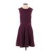 The Limited Cocktail Dress - DropWaist: Burgundy Jacquard Dresses - Women's Size 0