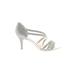 Bandolino Heels: Silver Marled Shoes - Women's Size 7 1/2
