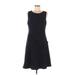 Adrianna Papell Casual Dress - A-Line: Black Solid Dresses - New - Women's Size 8