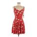 Nine Britton Casual Dress - Fit & Flare: Red Hearts Dresses - New - Women's Size Medium