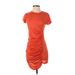 Susana Monaco Casual Dress: Orange Dresses - Women's Size Small