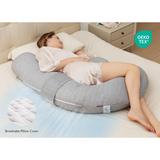 Pregnancy Pillow,Original F Shaped Maternity Pillow for Pregnant with Adjustable Wedge Pillow,Full Body Support Pregnancy Pillow