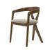 Modrest Weiss Mid-Century Modern Light Brown Fabric & Walnut Dining Chair