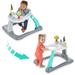 Tiny Steps 2-in-1 Baby Activity Walker, Foldable Baby Walker with Wheels, Seated and Walk-Behind Baby Push Walker