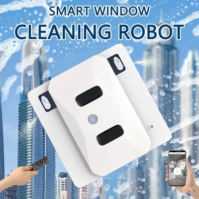 Purerobo Square Ultradünner Fensterputzroboter mit Wassersprühfunktion Automatisches Waschen von Fensterglas Spiegelfliesenreiniger Smart APP & Fernbedienung Image
