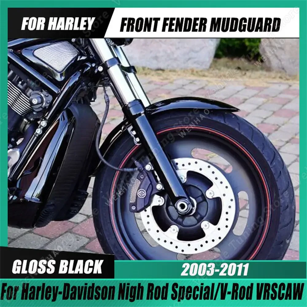 Glänzend schwarz motorrad vorne kotflügel mud guars schutz abdeckung für HARLEY-DAVIDSON nacht rute spezielle V-ROD vrscaw vrscd 2003-2011