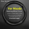 Für Mazda Lenkrad Abdeckung Aus Echtem Leder Carbon Faser Keine Geruch Dünne Fit Mazda3 Mazda2