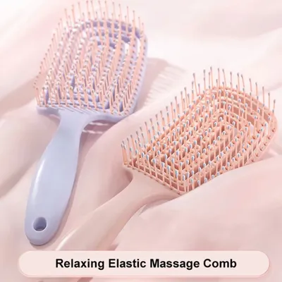Entspannender elastischer Massage kamm aushöhlen entwirren Haar bürste Kopfhaut massage Kämme