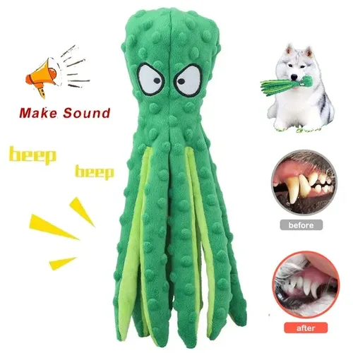 Cartoon Octopus Hundes pielzeug für Hunde Haustier Spielzeug interaktive Plüsch Soft shell Biss