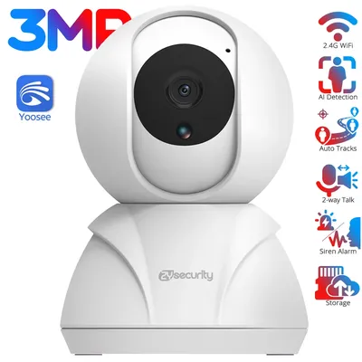 3MP Wifi IP Kamera 1080P Auto Tracking Cloud Wireless Home Security Kamera CCTV SD Karte Audio Video Überwachung Kamera yoosee