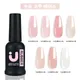 Uno jyj nackte Gummi basis Gel politur semi permanenter Nagellack UV-Lack Maniküre natürliche Nagel