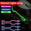 Nuovo casco da moto Luci di avvertimento a LED Casco da equitazione notturna con motore a luce