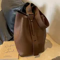 2 pz/set borsa a secchiello classica borsa a mano da donna in pelle PU borsa di design borsa a