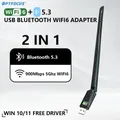 OPTFOCUS-Adaptateur WiFi 2 en 1 pour PC BT wi-fi 5 900G 5G 5dbi dongle USB sans fil 2.4 mbps USB