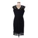 Adrianna Papell Cocktail Dress - Sheath: Black Dresses - Women's Size 8