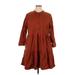 Madewell Casual Dress - Shirtdress: Brown Dresses - Women's Size 1X