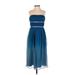 Adrianna Papell Cocktail Dress - Party: Blue Ombre Dresses - Women's Size 2