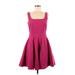 RED Valentino Casual Dress - A-Line: Burgundy Solid Dresses - Women's Size 44