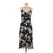 Express Casual Dress - Slip dress: Black Floral Motif Dresses - Women's Size 9