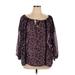 LC Lauren Conrad 3/4 Sleeve Blouse: Purple Tops - Women's Size X-Large