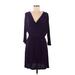 Tart Casual Dress - Wrap: Purple Solid Dresses - Women's Size Medium