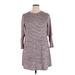 Speechless Casual Dress - Sweater Dress: Burgundy Tweed Dresses - Women's Size X-Large