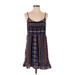 One Clothing Casual Dress: Blue Fair Isle Dresses - Women's Size Medium