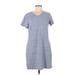 32 Degrees Casual Dress - Shift: Gray Marled Dresses - Women's Size Medium