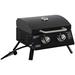 Outsunny 2 Burner Propane Gas Grill Outdoor Portable Tabletop BBQ w/ Foldable Legs, Lid, Thermometer For Camping, Picnic | Wayfair 846-104V80BK