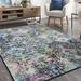 Green/Indigo 96 x 0.32 in Area Rug - Langley Street® Bradyn Abstract Machine Made Power Loom Area Rug in Green/Purple | 96 W x 0.32 D in | Wayfair