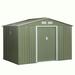 Watque Kita 9 ft. W x 6 ft. D Metal Storage Shed in Green | 75.5 H x 109 W x 76.75 D in | Wayfair Watque000923