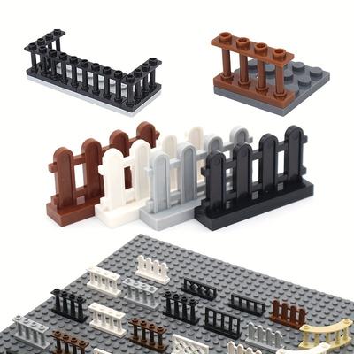 30pcs/lot Building Block Scenes With Basic Components 33303 15332 Fence Handrail Pen Railing Compatible Building Parts Model, Halloween/thanksgiving Day/christmas Gift