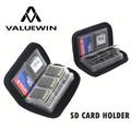 Sd Card Holder, Sd Card Case, Memory Card Case - 24 Slots Fits Up To Sd X 18, Cf X 4 - For Storage And Travel (pure Black)