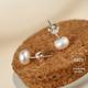 Natural Fresh Water Pearl Earrings 925 Silver Simple Elegant Ear Stud Daily Formal Dress Accessories Jewelry For Women