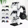 1pc Acrylic Universal Gamepad Holder With Headphone Holder Ps4/ Ps5/ps3/xbox/switch Handle Desktop Display Storage Bracket