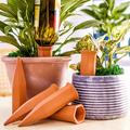 Ceramic Terracotta Self Watering Spikes (4 Pack/6 Pack) Vacation Automatic Plant Waterer Devices, Indoor/outdoor Planter Insert, Terra-cotta Stakes For Potted Plants, Auto-water System