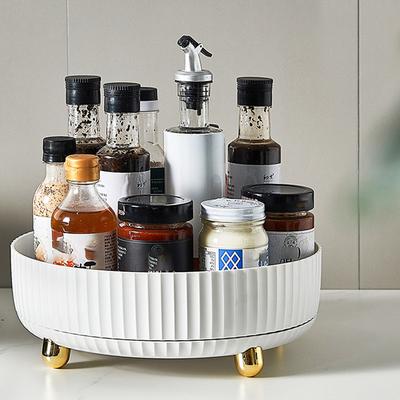 TEMU 1pc Spice Racks, Rotatable Storage Tray, Salt, Sauce And Vinegar Countertop Storage Rack, Multi-functional Storage Rack, Kitchen Supplies, 8.7in/2.95in Image